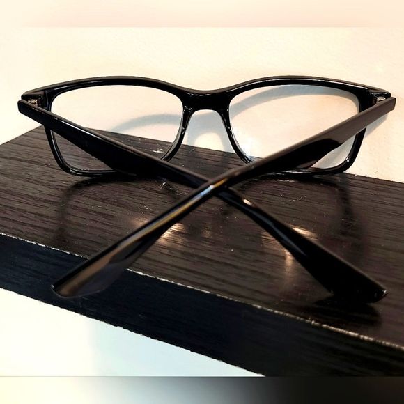 NEW Prescription-ready Eyeglass Frame, lightweight shiny black unisex, 54-17-140 - Picture 3 of 5